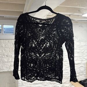 Express lace long sleeve blouse